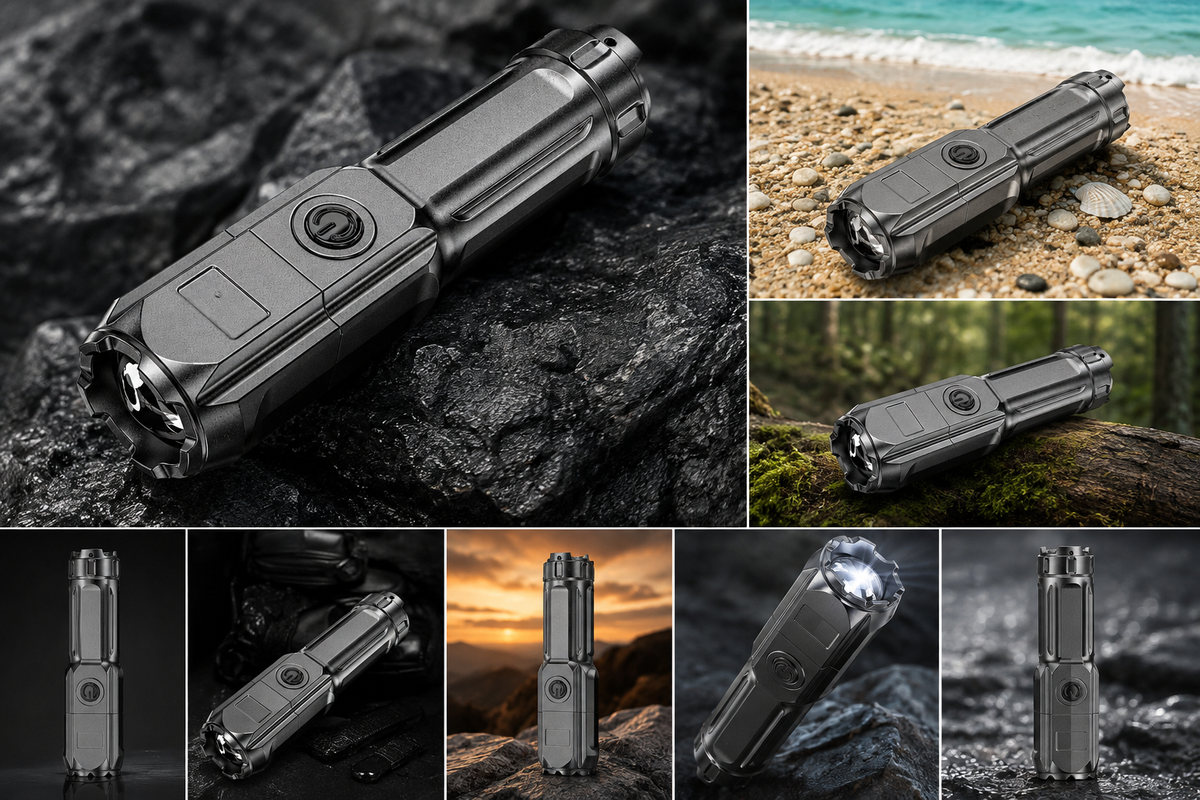 100000 Lumen Tactical USB Rechargeable LED Flashlight